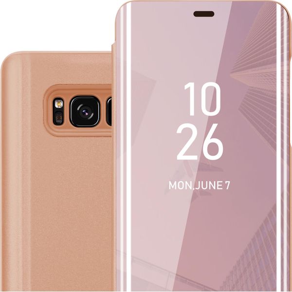 Cadorabo Custodia Per Telefono Cellulare Per Samsung Galaxy S8 Plus In Rosa Cover Backcover Protettiva Custodia Libro-image