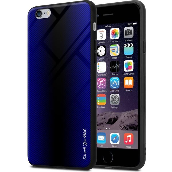 Cadorabo Custodia Per Apple Iphone 6 Plus / 6S Plus Custodia Protettiva In Viola Custodia Per Telefono Cellulare Custodia In Tpu Custodia Cover Custodia In Vetro Temperato-image