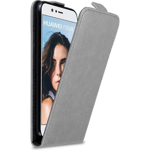 Custodia Cadorabo Per Huawei Nova 2 Custodia Protettiva In Grigio Custodia Flip Per Telefono Cellulare Custodia Cover-image