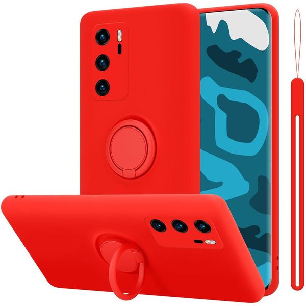 Cadorabo Cover Per Huawei P40 Cover Protettiva In Rosso Custodia Per Cellulare Tpu Case Cover-image