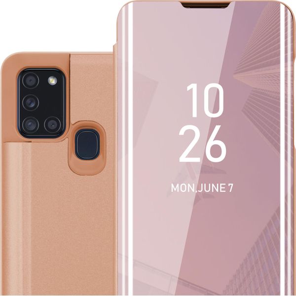 Cadorabo Custodia Per Telefono Cellulare Per Samsung Galaxy A21S In Rosa Cover Backcover Protettiva Custodia Libro-image