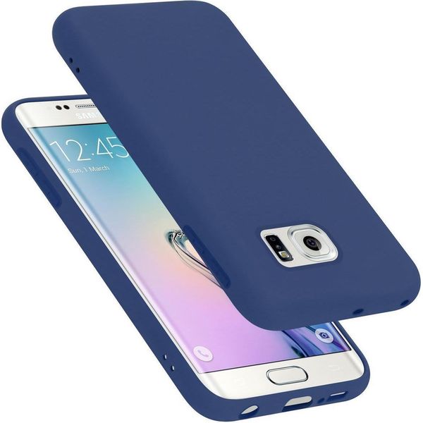 Cadorabo Custodia Protettiva Per Samsung Galaxy S6 Edge Plus Custodia In Blu Cellulare Custodia Cover Tpu Etui-image