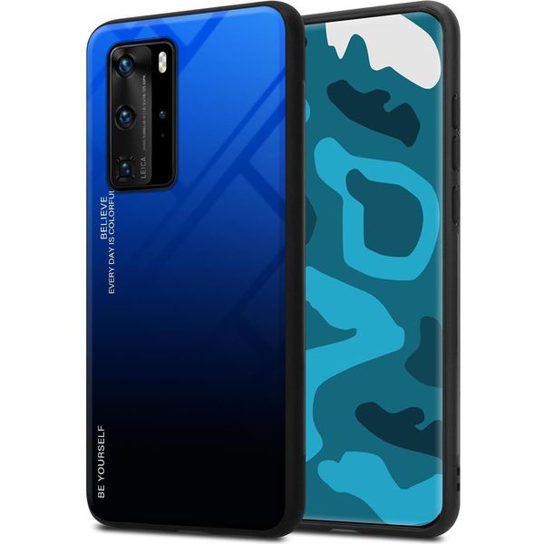 Cadorabo Custodia Per Huawei P40 Pro / P40 Pro+ Custodia Protettiva In Nero Custodia Per Cellulare Custodia In Tpu Custodia Cover Custodia In Vetro Temperato-image