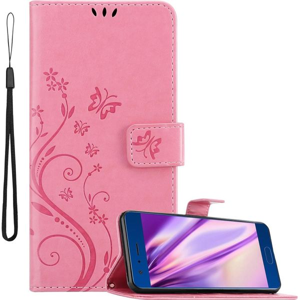 Cadorabo Cover Per Honor 9 Cover Protettiva In Rosa Cover Protettiva Cover Per Telefono Cellulare Cover Fiori Custodia Fiore-image