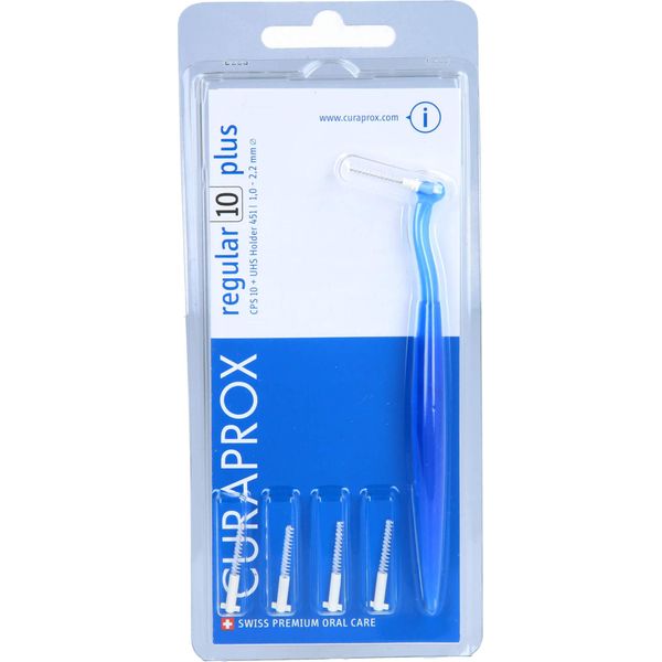 Curaden Healthcare Curaprox Regular 10 Plus Bianco Scovolini Interdentali 5 Scovolini Con Manico Blu-image