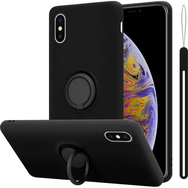 Cadorabo Custodia Per Apple Iphone Xs Max Custodia Protettiva In Nero Custodia Per Cellulare Tpu Custodia Cover-image