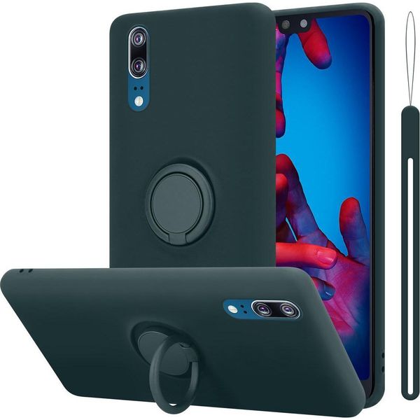 Custodia Cadorabo Per Huawei P20 Cover Protettiva In Verde Custodia Per Telefono Cellulare Tpu Custodia Cover-image