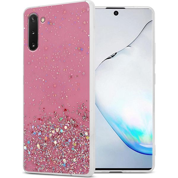 Cadorabo Custodia Per Samsung Galaxy Note 10 Custodia Protettiva In Rosa Custodia Del Telefono Cellulare Custodia Tpu Custodia Glitter Cover Custodia Glitter-image