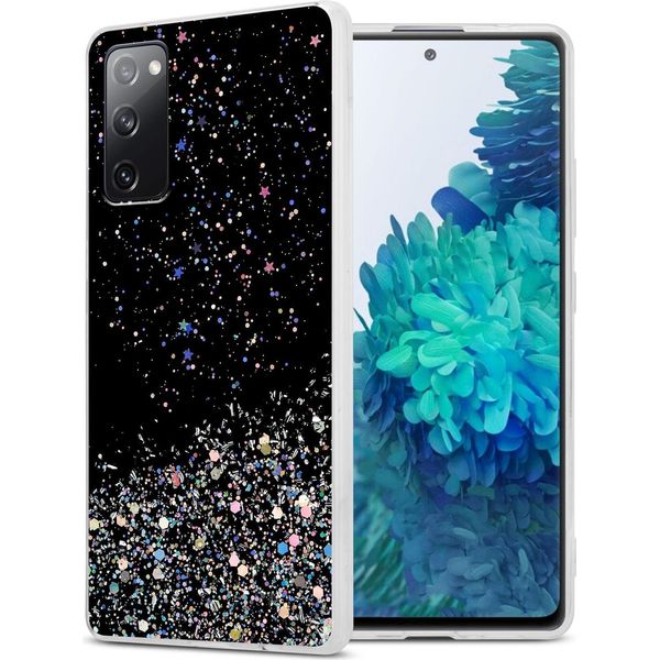 Cadorabo Cover Per Samsung Galaxy S20 Fe Cover Protettiva In Nero Custodia Per Telefono Cellulare Tpu Case Glitter Cover Glitter-image