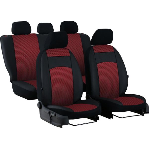 Coprisedili Per Auto Coprisedili Universali Per Fiat Doblo I Rosso Auto Set Di 3-image