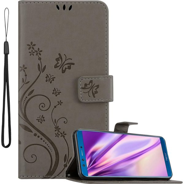 Cadorabo Cover Per Honor 9X Lite Cover Protettiva In Grigio Cover Protettiva Cover Per Telefono Cellulare Cover Fiori Custodia Fiore-image