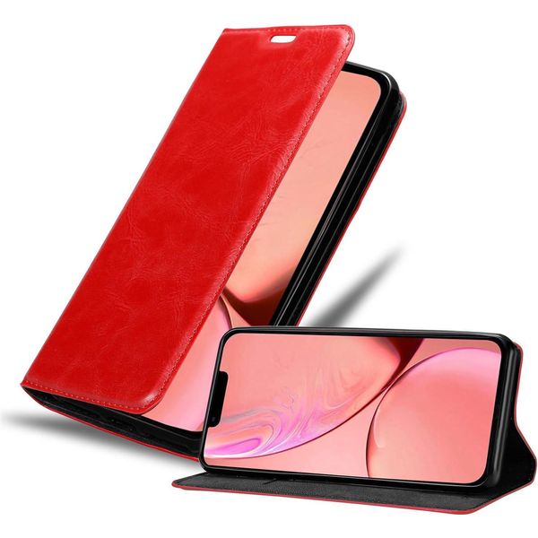 Cadorabo Custodia Per Apple Iphone 13 Pro Max Custodia Protettiva In Rosso Custodia Per Cellulare Custodia Cover Chiusura Magnetica-image