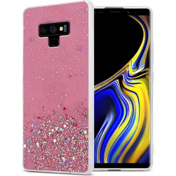 Cadorabo Custodia Per Samsung Galaxy Note 9 Custodia Protettiva In Rosa Custodia Del Telefono Cellulare Custodia Tpu Custodia Glitter Cover Custodia Glitter-image