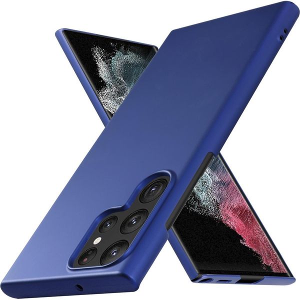 Cadorabo Cover Per Samsung Galaxy S22 Ultra Cover Protettiva In Blu Custodia Rigida Custodia Per Telefono Cellulare-image