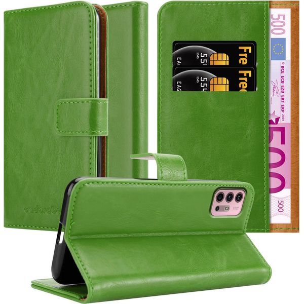 Cadorabo Cover Per Motorola Moto G10 / G30 Cover Protettiva In Verde Cellulare Cover Libro Custodia Custodia-image