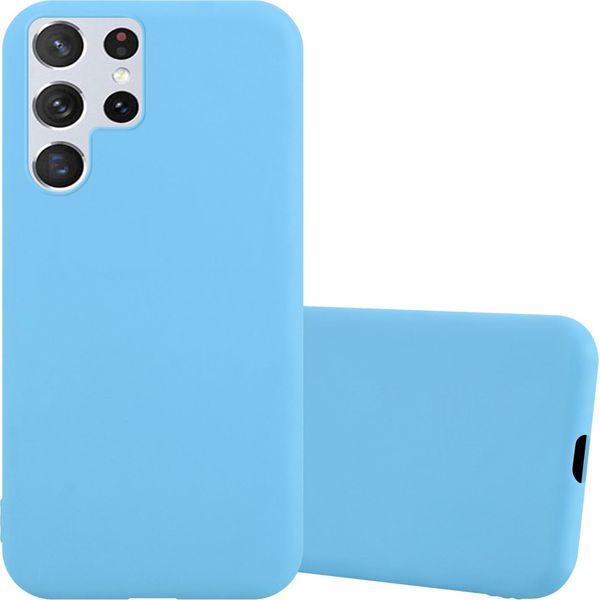 Cadorabo Custodia Per Samsung Galaxy S22 Ultra Custodia Protettiva In Blu Custodia Per Cellulare Tpu Custodia In Silicone Cover-image