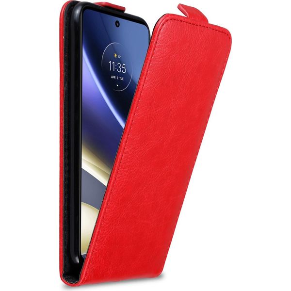 Custodia Cadorabo Per Motorola Moto G51 5G Custodia Protettiva In Rosso Custodia Flip Per Telefono Cellulare Custodia Cover-image