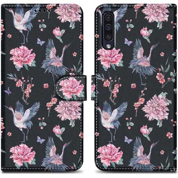 Cadorabo Custodia Protettiva Per Samsung Galaxy A50 4G / A50S / A30S Case Design Nero Custodia Per Telefoni Cellulari Custodia Protettiva Cover Case Magnetic-image