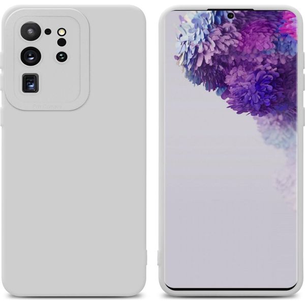 Cadorabo Cover Per Samsung Galaxy S20 Ultra Cover Protettiva In Silicone Tpu Bianco Custodia Per Telefono Cellulare-image