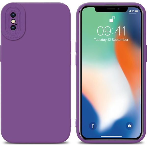 Custodia Cadorabo Per Apple Iphone Xs Max Custodia Protettiva In Tpu Viola Custodia In Silicone Custodia Per Telefono Cellulare-image