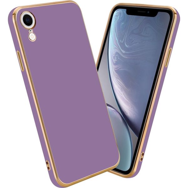 Cadorabo Custodia Protettiva Per Apple Iphone Xr Custodia In Viola Telefono Cellulare Custodia Tpu Silicone Fotocamera Protezione Custodia-image