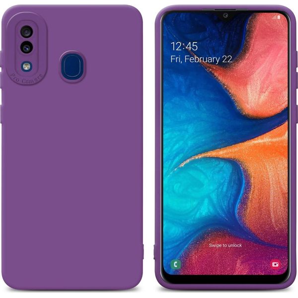 Cadorabo Cover Per Samsung Galaxy A20 / A30 / M10S Cover Protettiva In Tpu Viola Custodia In Silicone Custodia Per Cellulare-image