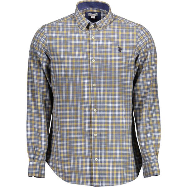 Camicia Polo Elegance Blu A Maniche Lunghe : Taglia - Xl Taglia: Xl-image