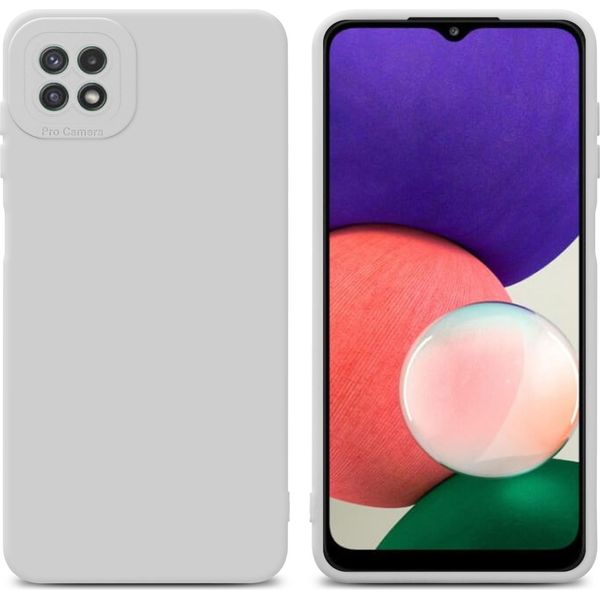 Cadorabo Cover Per Samsung Galaxy A22 5G Cover Protettiva In Silicone Tpu Bianco Custodia Per Telefono Cellulare-image