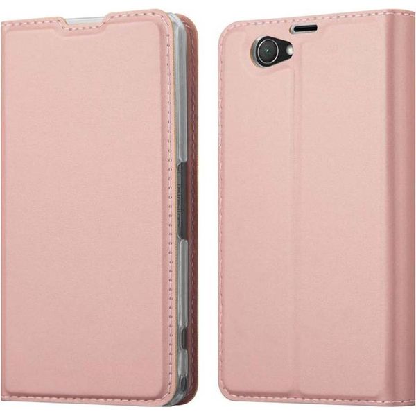 Cadorabo Custodia Per Cellulare Per Sony Xperia Z1 Compact Custodia Protettiva In Rosa Cover Etui Book Case Booklet-image