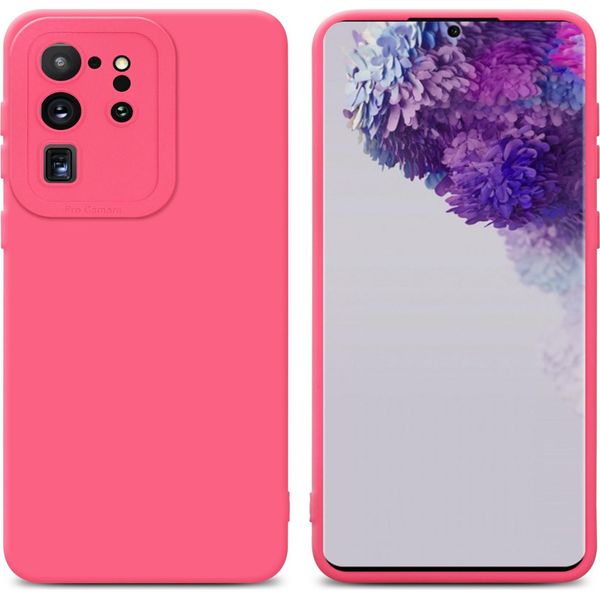 Cadorabo Cover Per Samsung Galaxy S20 Ultra Cover Protettiva In Silicone Tpu Rosso Custodia Per Telefono Cellulare-image