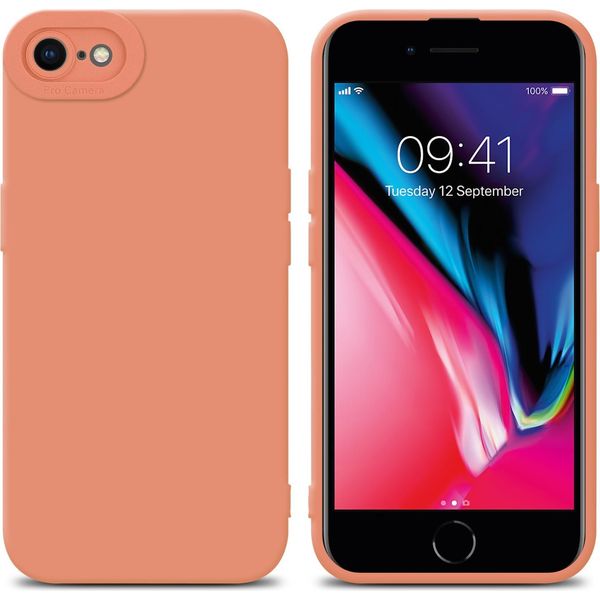 Custodia Cadorabo Per Apple Iphone 7 / 7S / 8 / Se 2020 Copertura Protettiva In Tpu Arancione Custodia In Silicone Custodia Per Cellulare-image