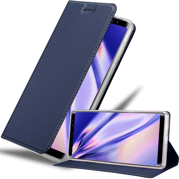 Cadorabo Custodia Per Cellulare Per Samsung Galaxy Note 8 Custodia Protettiva In Blu Cover Etui Book Case Booklet-image