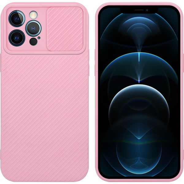 Cadorabo Custodia Per Apple Iphone 12 Pro Max Custodia Protettiva In Rosa Custodia Per Telefono Cellulare Custodia In Tpu Custodia Cover Camera Protection-image