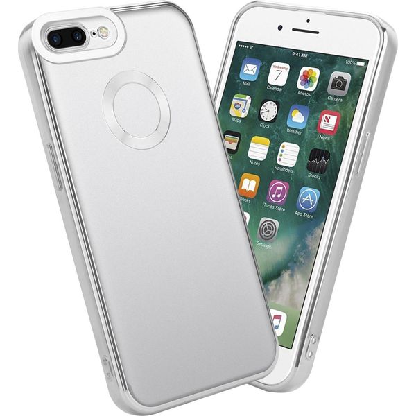 Cadorabo Custodia Protettiva Per Apple Iphone 7 Plus / 7S Plus / 8 Plus Custodia In Trasparente Telefono Cellulare Cover Tpu Custodia Cromo-image