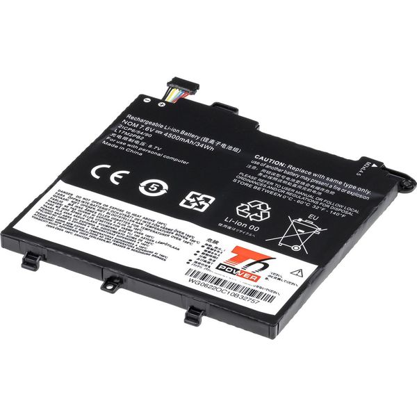 Batteria T6 Power Per Lenovo V330-14IKB 81B0, Li-Poly, 7,6 V, 4500 Mah (34 Wh), Nero-image