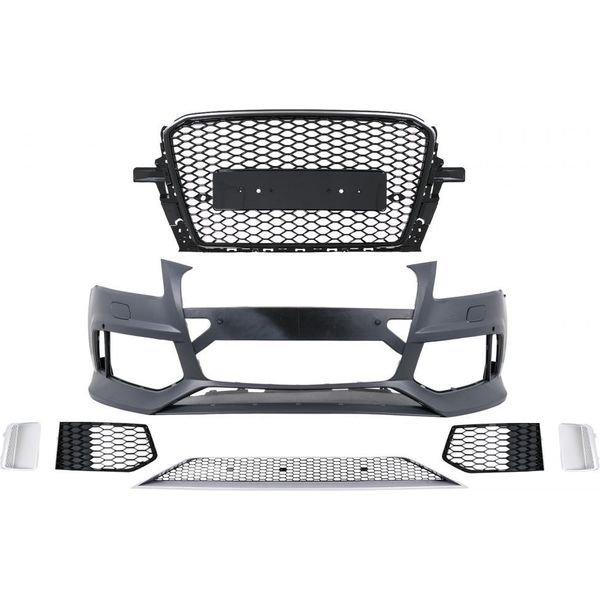 Paraurti Anteriore Per Audi Q5 8R Suv 2012-2016 Griglia A Nido D'ape Sra Supporto Pdc.-image
