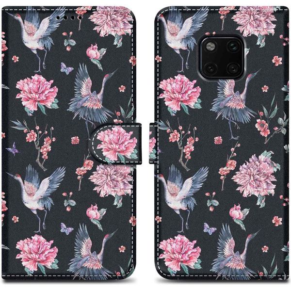 Cadorabo Custodia Protettiva Per Huawei Mate 20 Pro Case Design Nero Custodia Per Cellulare Custodia Protettiva Custodia Magnetica Cover-image