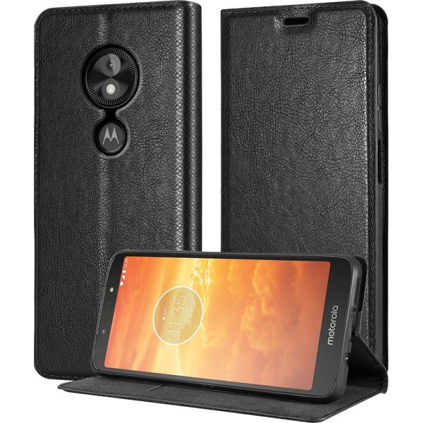 Custodia Cadorabo Per Motorola Moto E5 / G6 Play Cover Protettiva In Nero Custodia Per Cellulare Cover Chiusura Magnetica-image