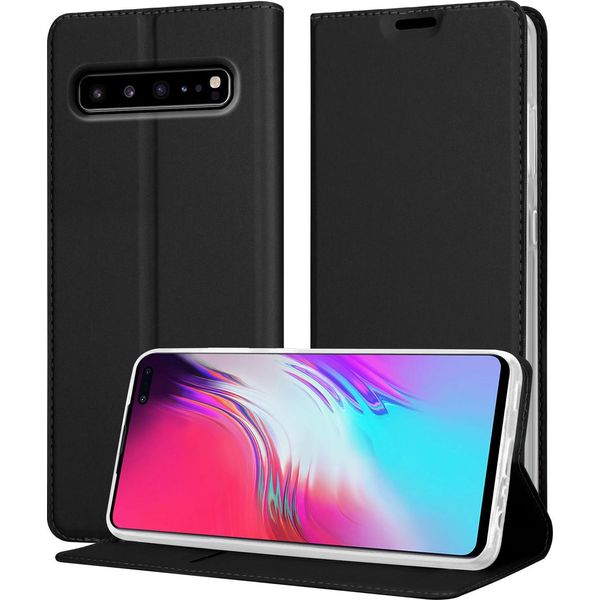 Cadorabo Custodia Per Cellulare Per Samsung Galaxy S10 5G Custodia Protettiva In Nero Cover Etui Book Case Booklet-image