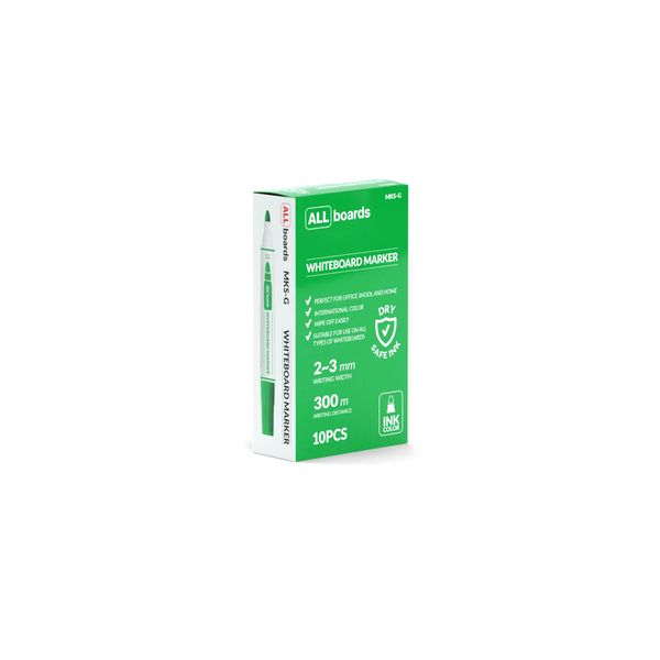 Allboards MKS-G/10PCS Allboards Whiteboard-Marker-Set GrüN 2,0 - 3,0 Mm, 10 St.-image