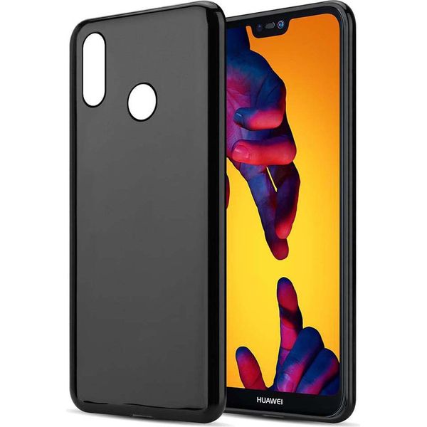 Cadorabo Cover Per Huawei P20 Lite 2018 / Nova 3E Cover Protettiva In Nero Cover Protettiva Tpu Silicone Cover Custodia-image