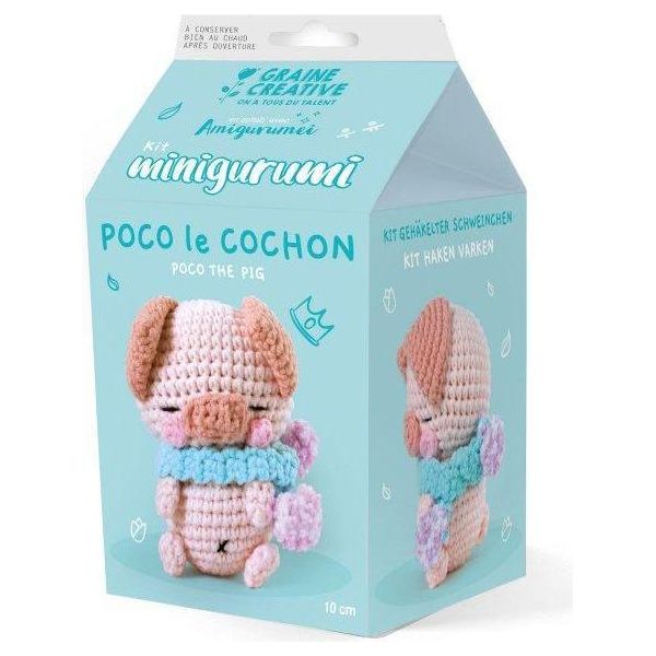 Graine Creative Amigurumi Set Uncinetto Maiale Poco 10 Cm Peluche-image