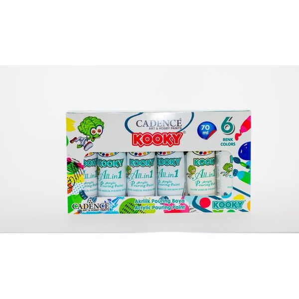 Set Di Colori A Colata Cadence Per Bambini 6X70Ml - Pittura Creativa-image