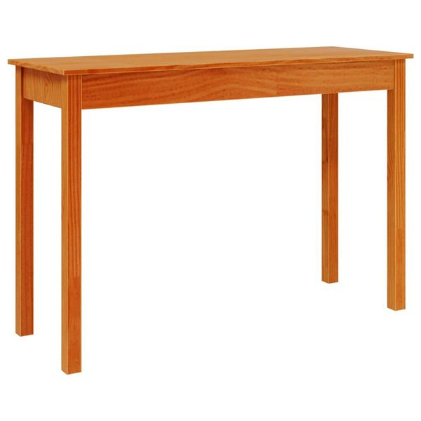 Vidaxl Tavolo Consolle Marrone Cera 110X40X75 Cm In Legno Di Pino Massiccio-image