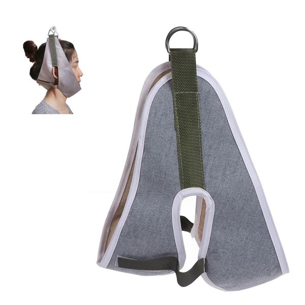 Tela Cintura Di Trazione Della Colonna Vertebrale Cervicale Morbida Regolabile Flessibile Cintura Di Trazione Del Collo Accessori Grigio-image