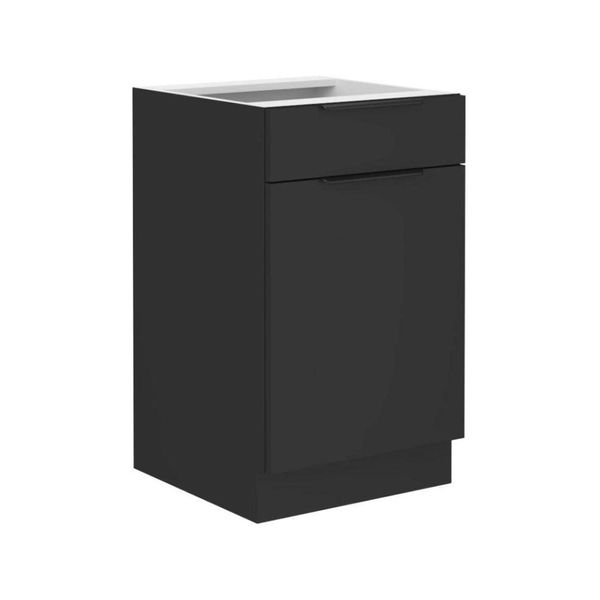 Mobiletto Inferiore Con Cassetto Saju - Larghezza 50 Cm, Nero-image