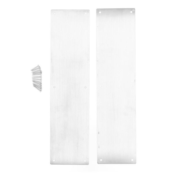2 Piastre Di Protezione Per Porte, Decorative, In Acciaio Inox 304, Piastre Di Protezione Per Porte Interne Ed Esterne-image