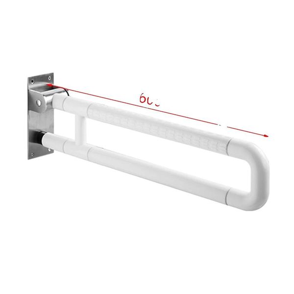 Supporto Di Sicurezza Per Wc Pieghevole, Design Salvaspazio, Elevata Capacità Di Carico , Bianco-image