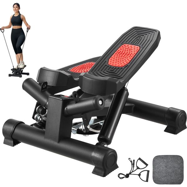 Vevor Stair Stepper, Mini Stepper Workout, Macchina Cardio Per L'allenamento Di Tutto Il Corpo, Montascale Con Display Lcd, Capacità Di Carico 150 Kg, Nero-image