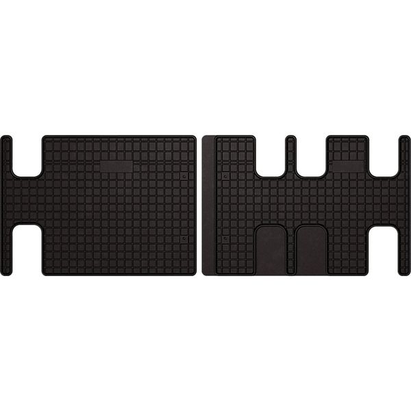 Tappetini Auto In Gomma Adatto Per Citroen Jumpy Iii (2018-, 3ª Fila) Neri, Set 2 Pz, Con Fissaggi-image